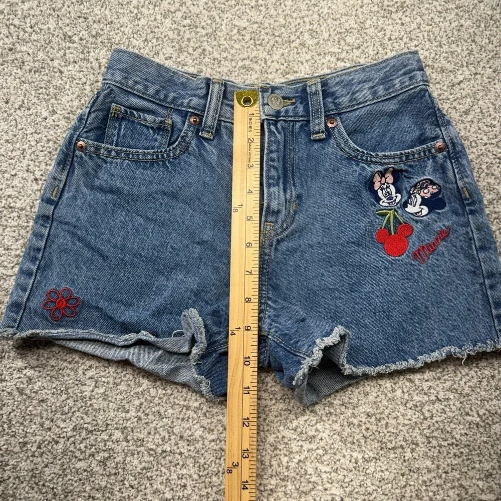Girls Youth Old Navy x Disney High-Rise Cut Off Blue Denim Jean Shorts Size 12